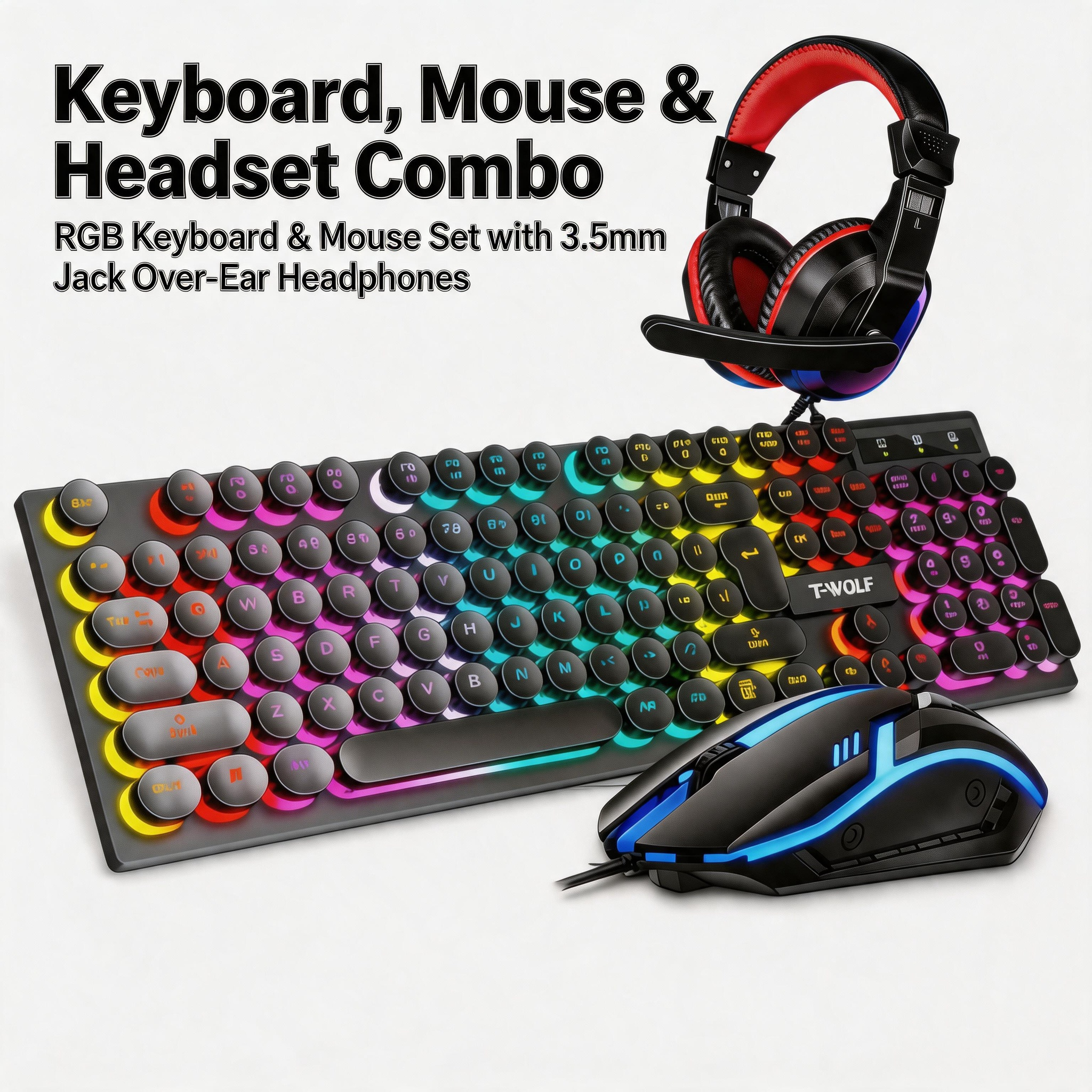 Gaming Keyboard And Mouse For Xbox - Gaming Keyboard Mouse Headset Combo Wired