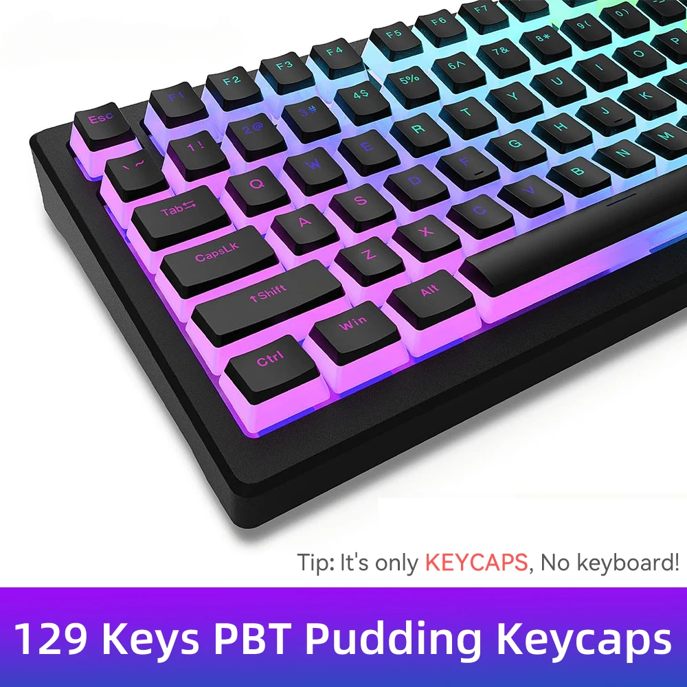Gaming Keyboard Budget - New Pudding PBT Keycaps 129 Keys