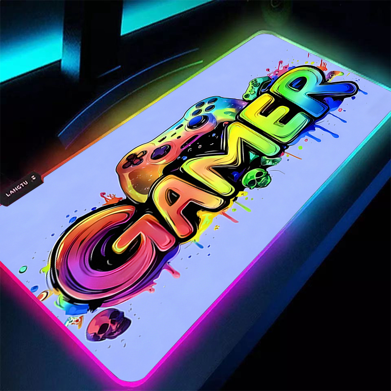 Gaming Keyboard No Rgb - Rubber RGB Mouse Pad Backlight Pc