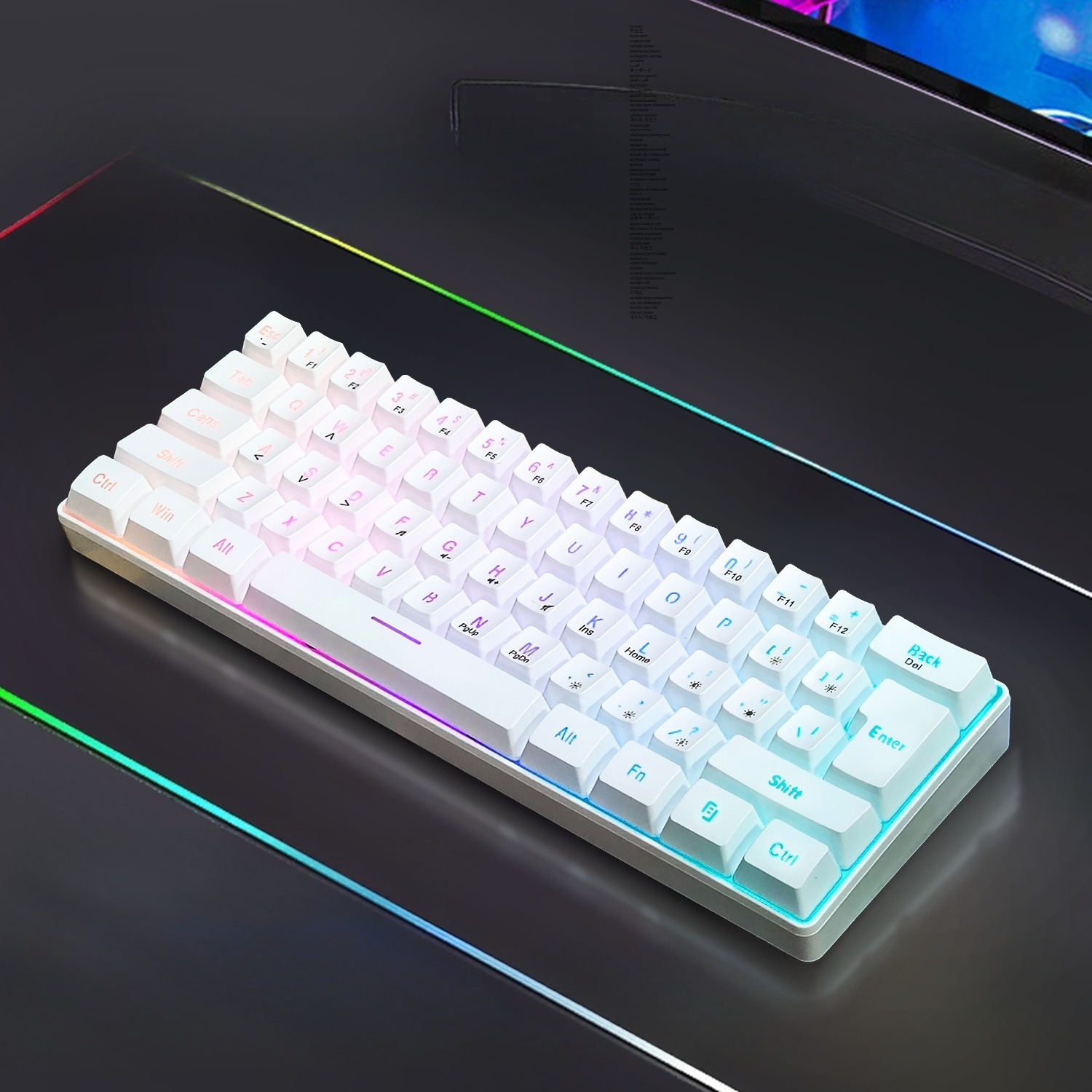Gaming Keyboard Budget - Teclado RGB Gamer 60% Keyboard Ergonomic