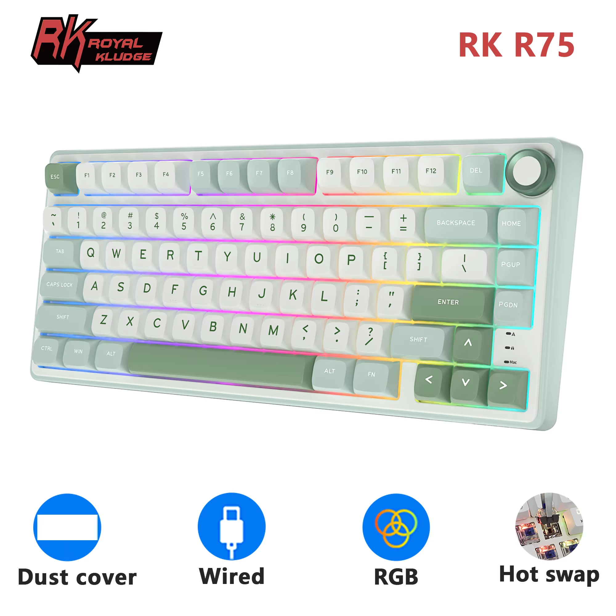 Gaming Keyboard Mobile - RK Royal Kludge R75 Gasket Wired