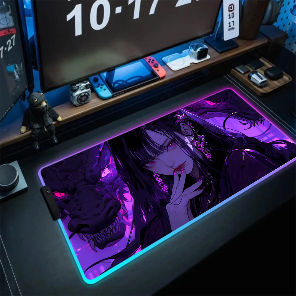 Gaming Keyboard No Rgb - Anime Girl Mousepad Gaming Mouse Pad