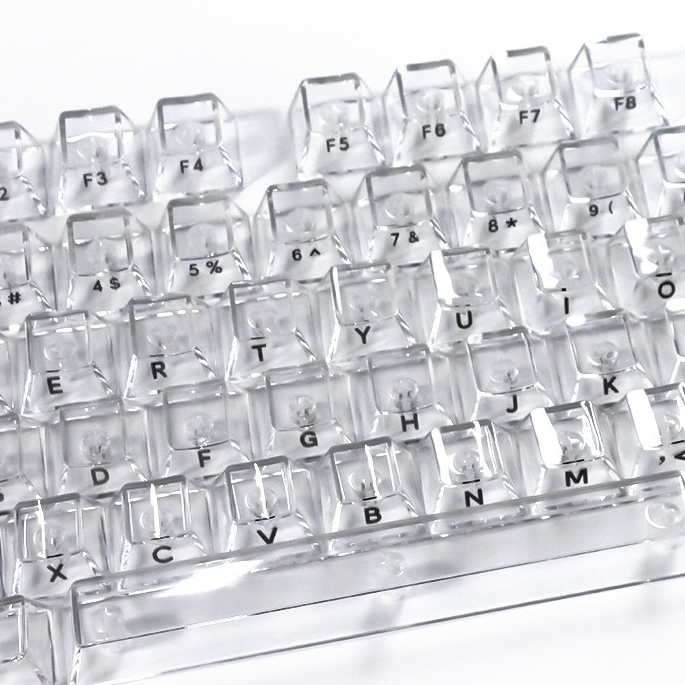 Gaming Keyboard No Rgb - Crystal Transparent Cherry Profile Keycaps For