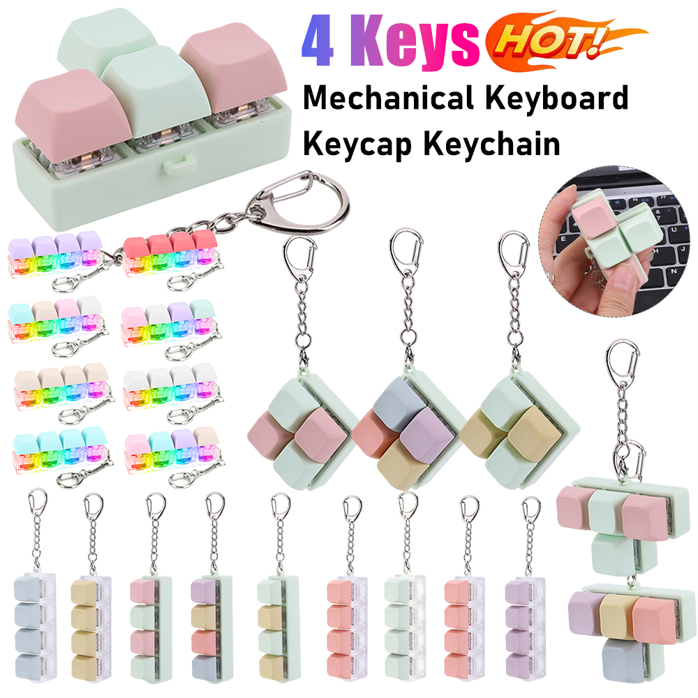 Gaming Keyboard Mechanical - 4 Keys Keyboard Keycaps Fidget Toy