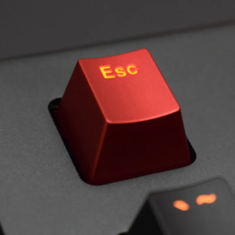 Keyboard Gaming Transparent - Metal Keycaps Matte Texture Transparent ESC