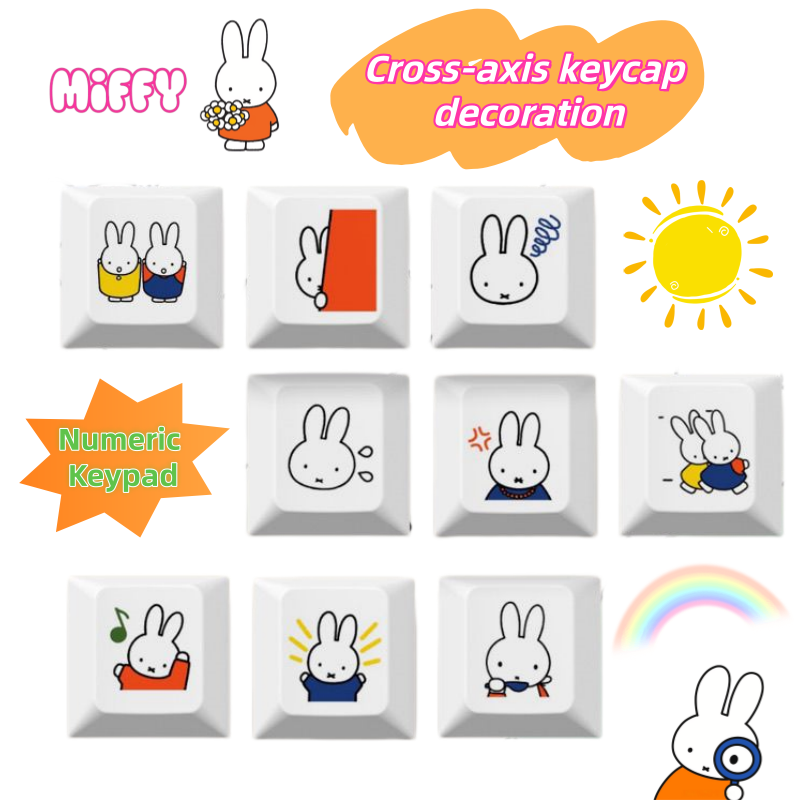 New Miffy rabbit cartoon cute  - Gaming Keyboard Mechanical avaliação e preço