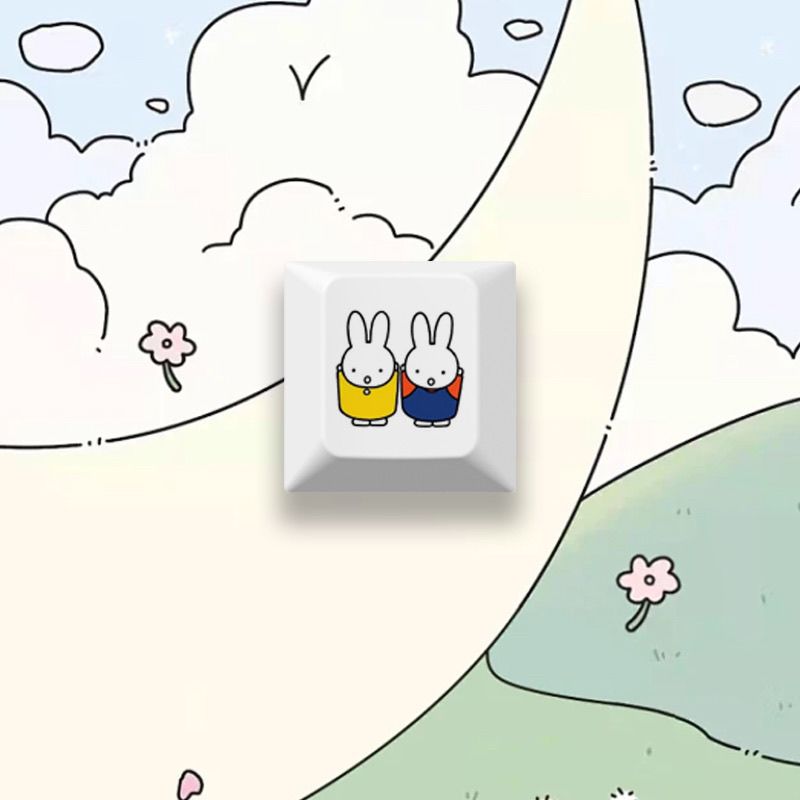 New Miffy rabbit cartoon cute  - Gaming Keyboard Mechanical avaliação e preço