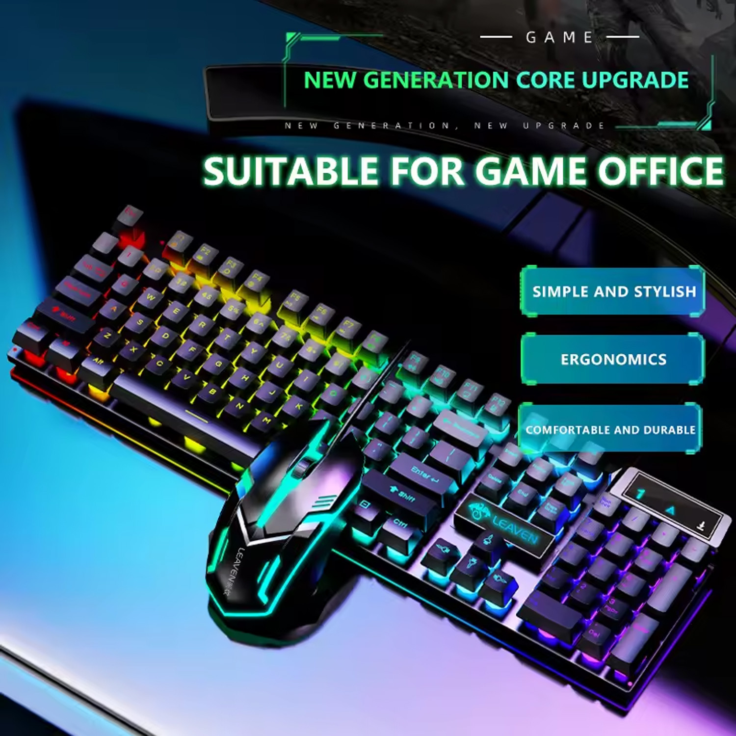 Gamer Keyboard And Mouse PC Ga - Gaming Keyboard No Rgb avaliação e preço