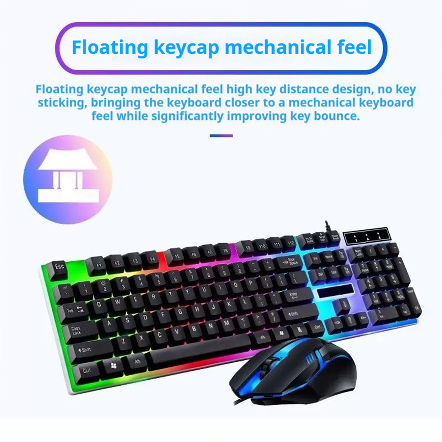 Gamer Keyboard And Mouse PC Ga - Gaming Keyboard No Rgb avaliação e preço
