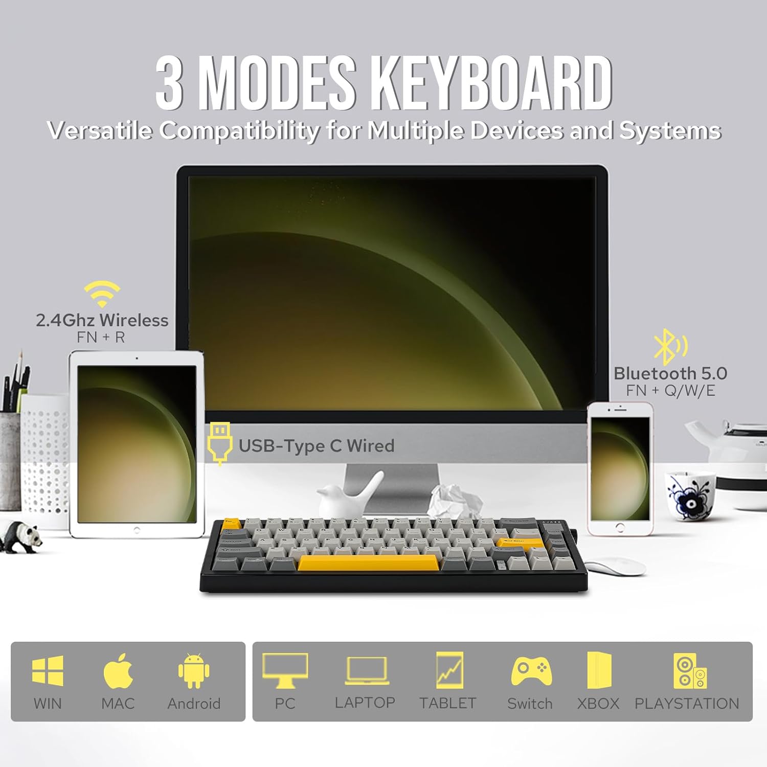 Ajazz AK650 Gaming Mechanical  - Gaming Keyboard Budget avaliação e preço