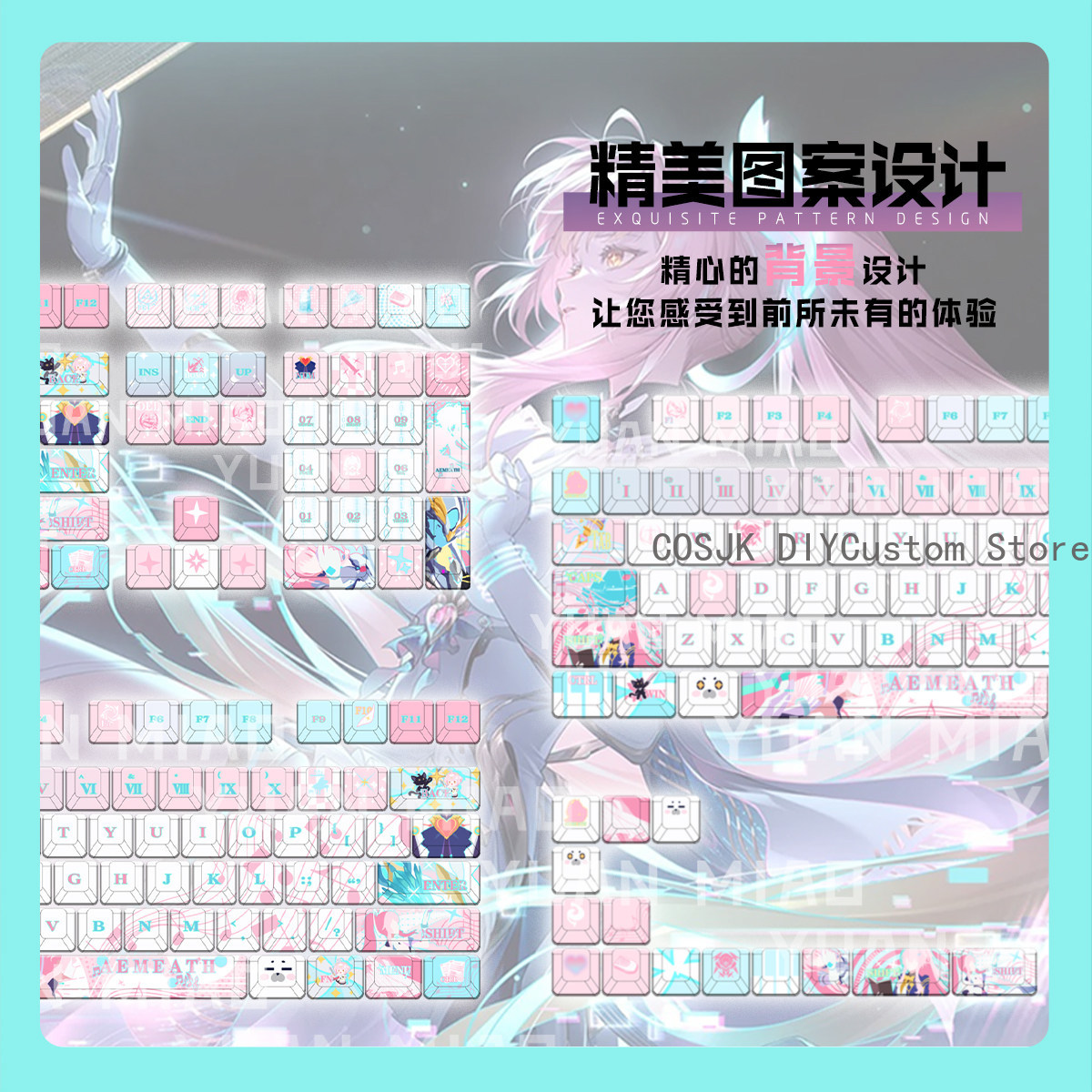122 Keys Anime Wuthering Waves - Gaming Keyboard Top avaliação e preço