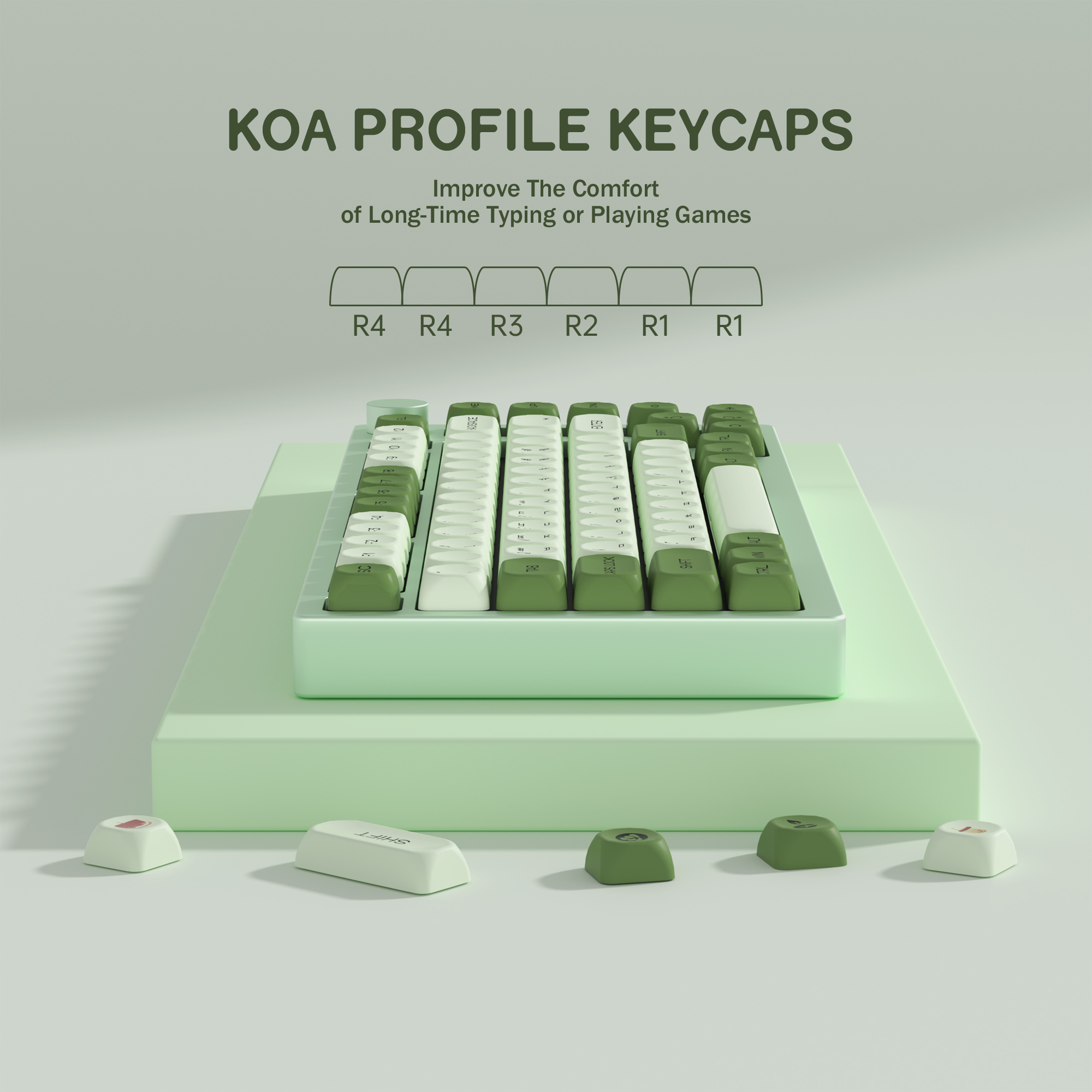 KBDiy Matcha Korean Keycap Gre - Gaming Keyboard Number Pad avaliação e preço