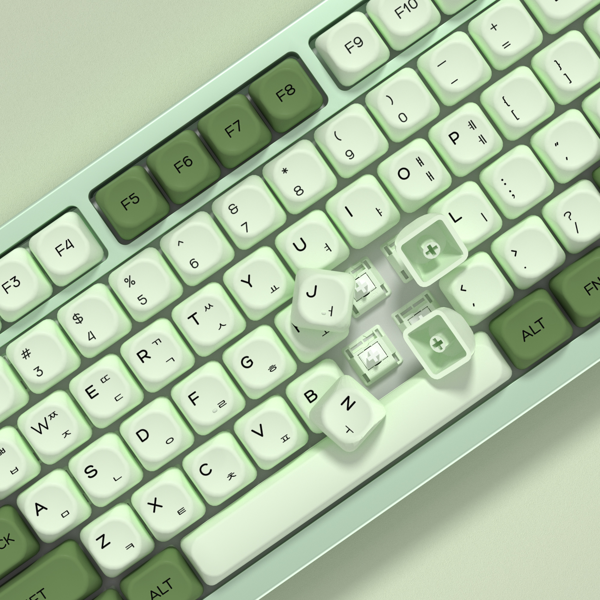 KBDiy Matcha Korean Keycap Gre - Gaming Keyboard Number Pad avaliação e preço