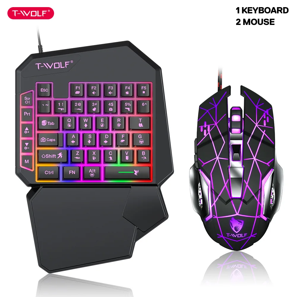 T-WOLF TF900 One Handed Keyboa - Gaming Keyboard Mobile avaliação e preço