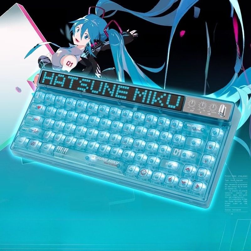 Anime Hatsune Miku Series Mech - Gaming Keyboard Mechanical Wireless avaliação e preço