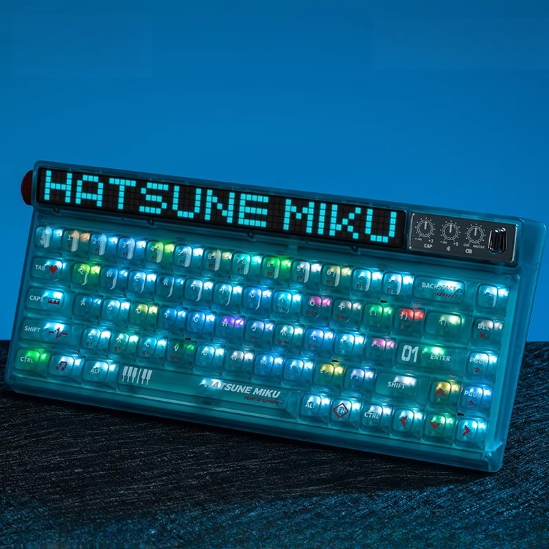 Anime Hatsune Miku Series Mech - Gaming Keyboard Mechanical Wireless avaliação e preço