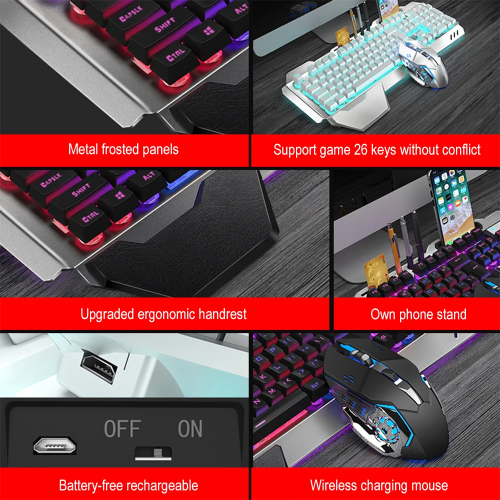 K680 Rechargeable 2.4G wireles - Gaming Keyboard Mouse Wireless avaliação e preço