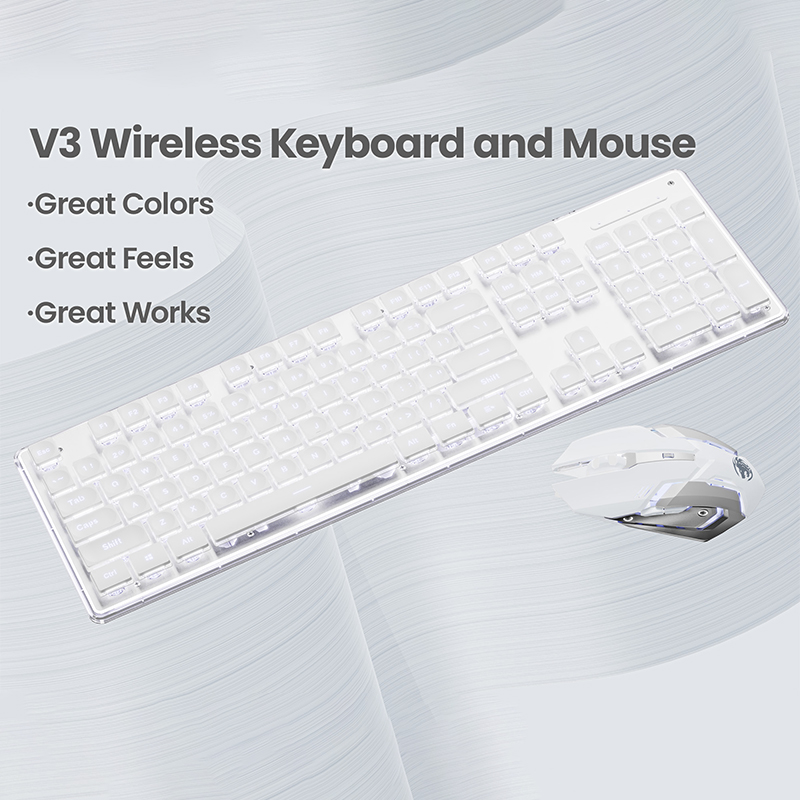 EWEADN V3 wireless Silent Offi - Gaming Keyboard Mouse Wireless avaliação e preço