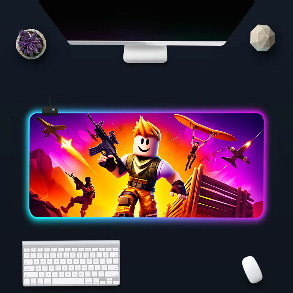 Hot game R-robloxs Cartoon RGB - Gaming Keyboard No Rgb avaliação e preço