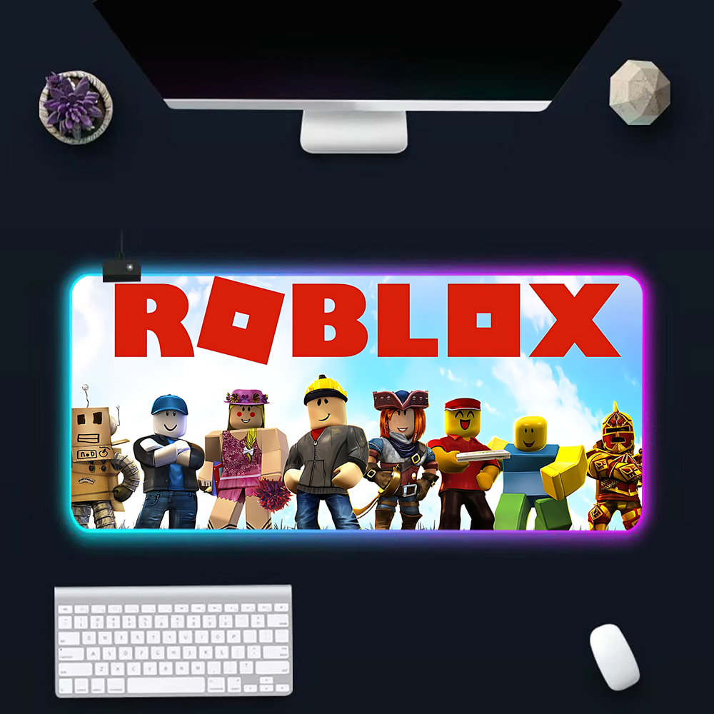 Hot game R-robloxs Cartoon RGB - Gaming Keyboard No Rgb avaliação e preço