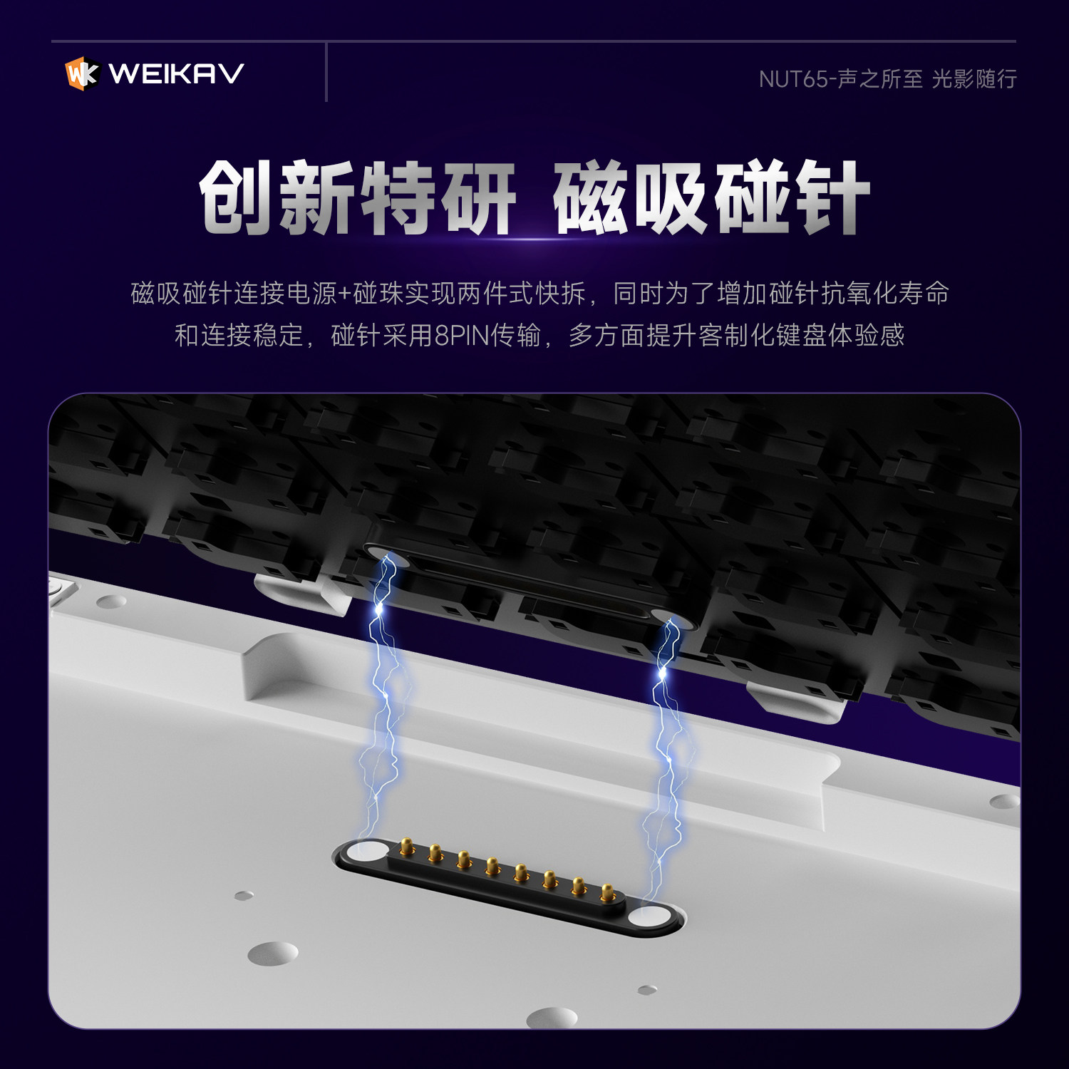 New Weikav Nut65 Aluminum Mech - Gaming Keyboard Bluetooth avaliação e preço