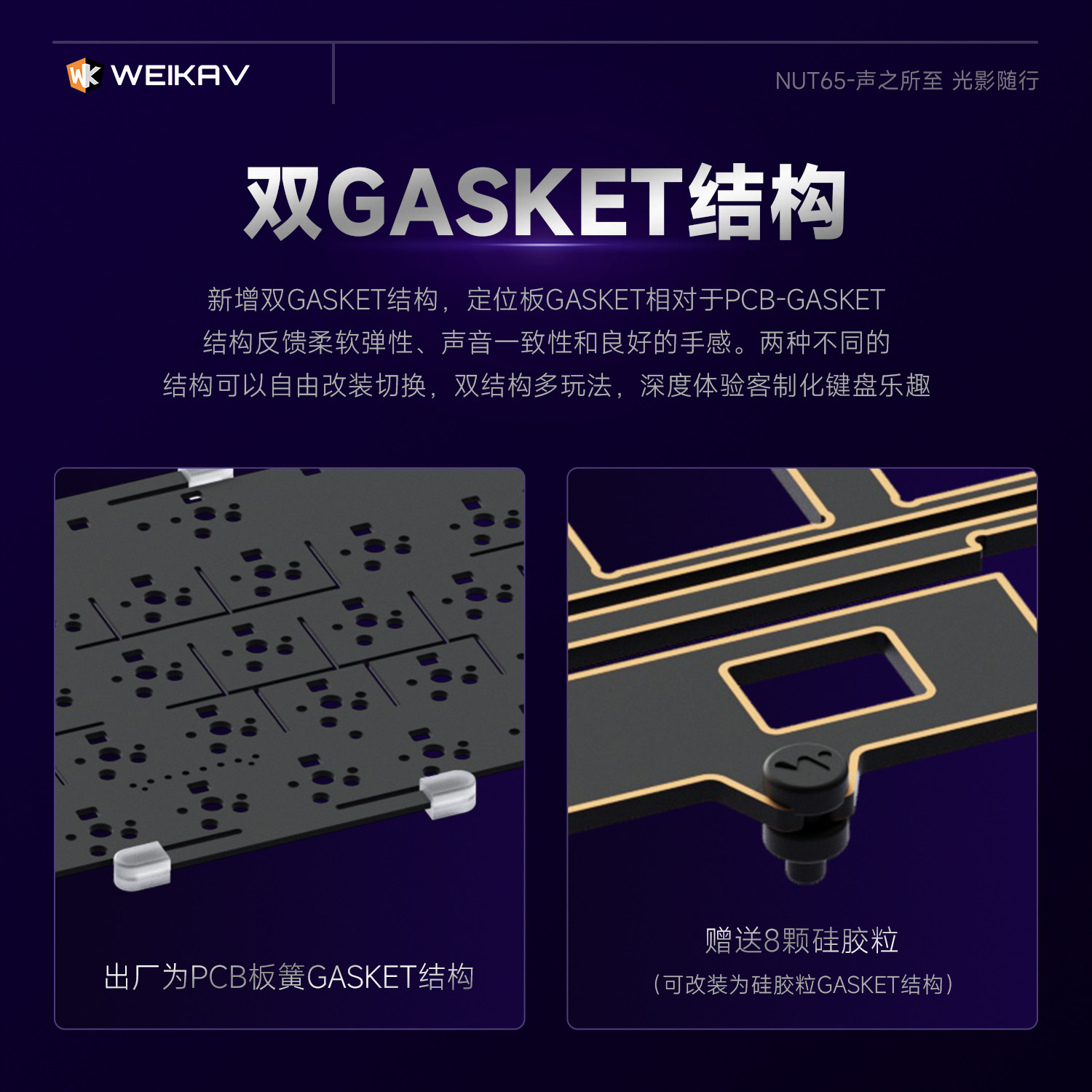 New Weikav Nut65 Aluminum Mech - Gaming Keyboard Bluetooth avaliação e preço