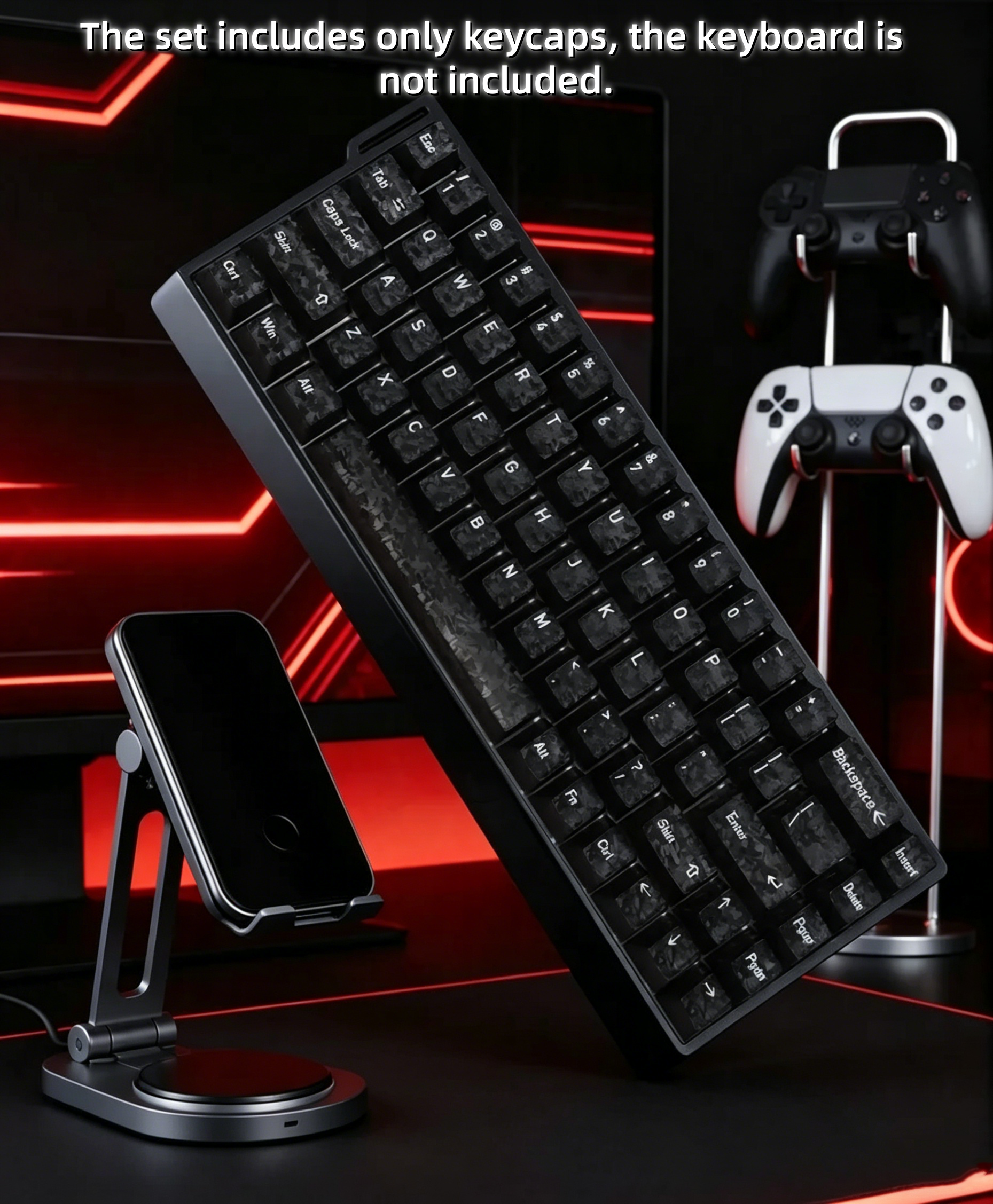 2026 New Forged Carbon Fiber T - Keyboard Gaming Transparent avaliação e preço
