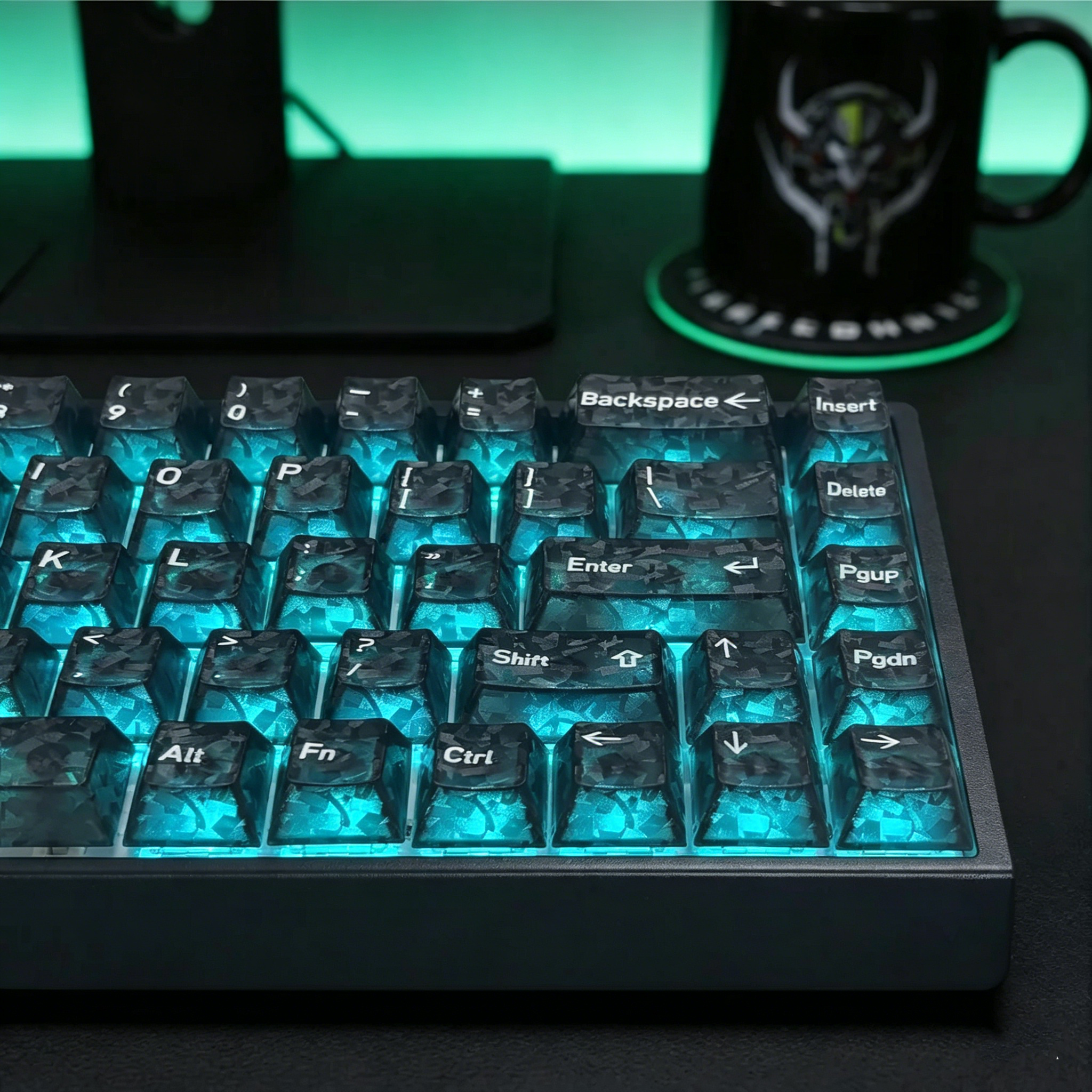 2026 New Forged Carbon Fiber T - Keyboard Gaming Transparent avaliação e preço