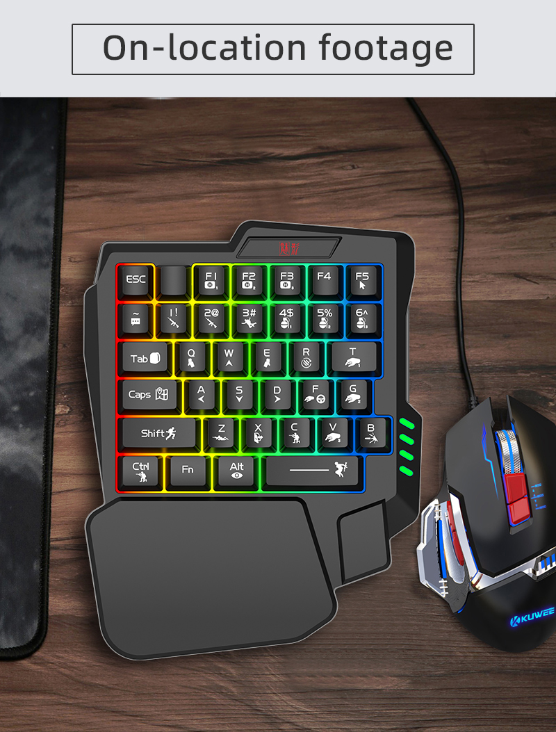 RGB Backlit One Hand Gaming Ke - Gaming Keyboard Mobile avaliação e preço