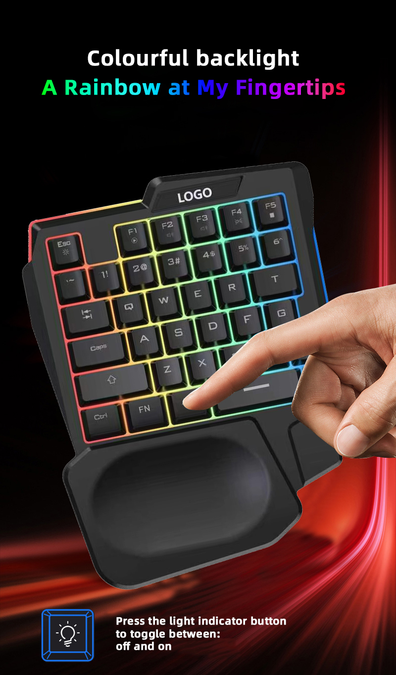 RGB Backlit One Hand Gaming Ke - Gaming Keyboard Mobile avaliação e preço