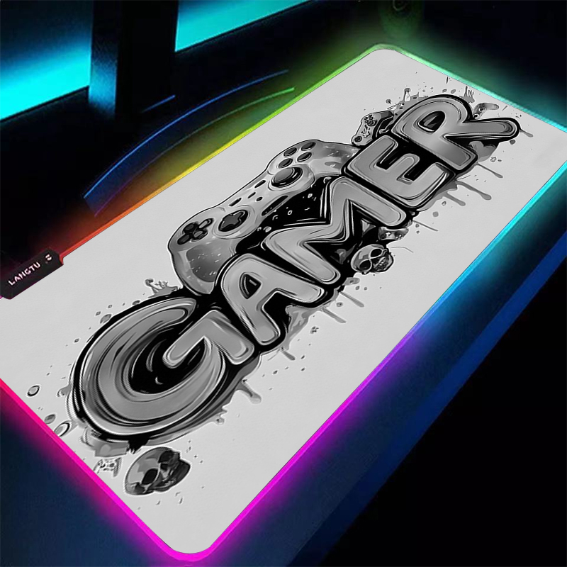 Rubber RGB Mouse Pad Backlight - Gaming Keyboard No Rgb avaliação e preço