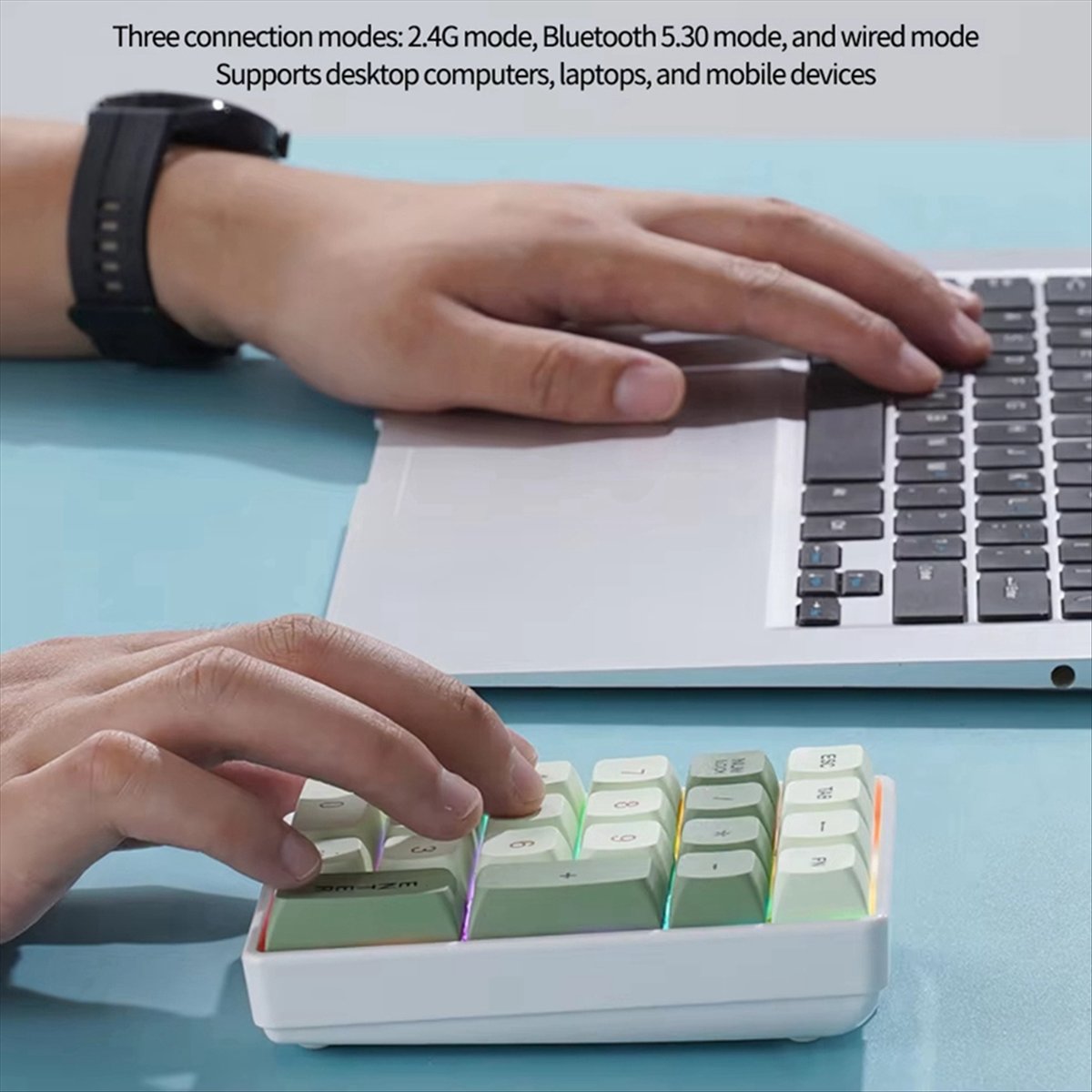 N86R 21Keys Mini Keyboard 2.4G - Gaming Keyboard Number Pad avaliação e preço