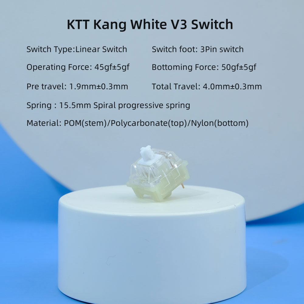 KTT Kang White V3 Switches Mec - Gaming Keyboard No Rgb avaliação e preço