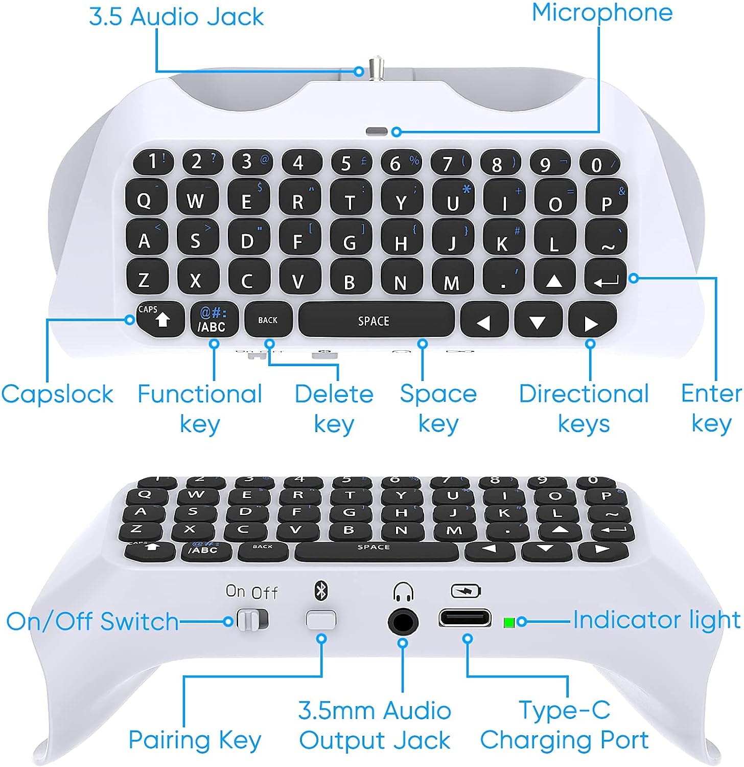 For PS5 Controller, Bluetooth  - Gaming Keyboard Bluetooth avaliação e preço