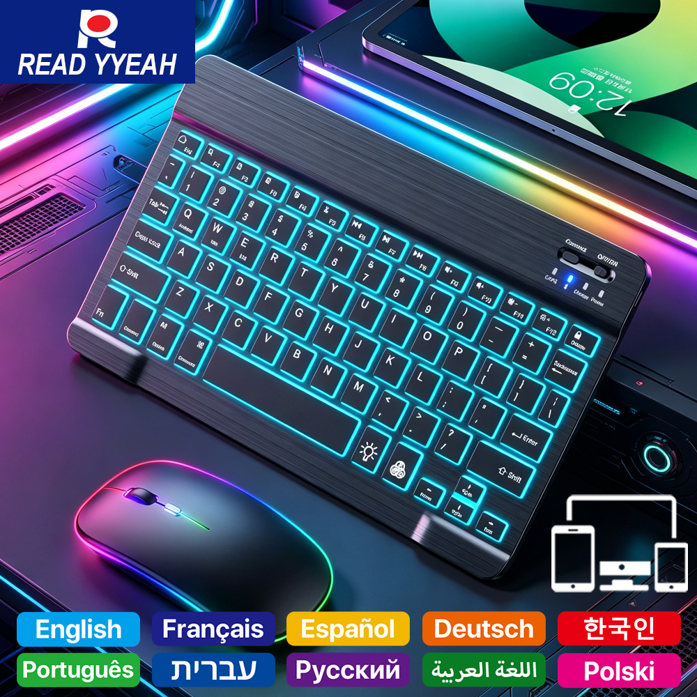 READ YYEAH RGB Backlit Bluetoo - Gaming Keyboard Bluetooth avaliação e preço
