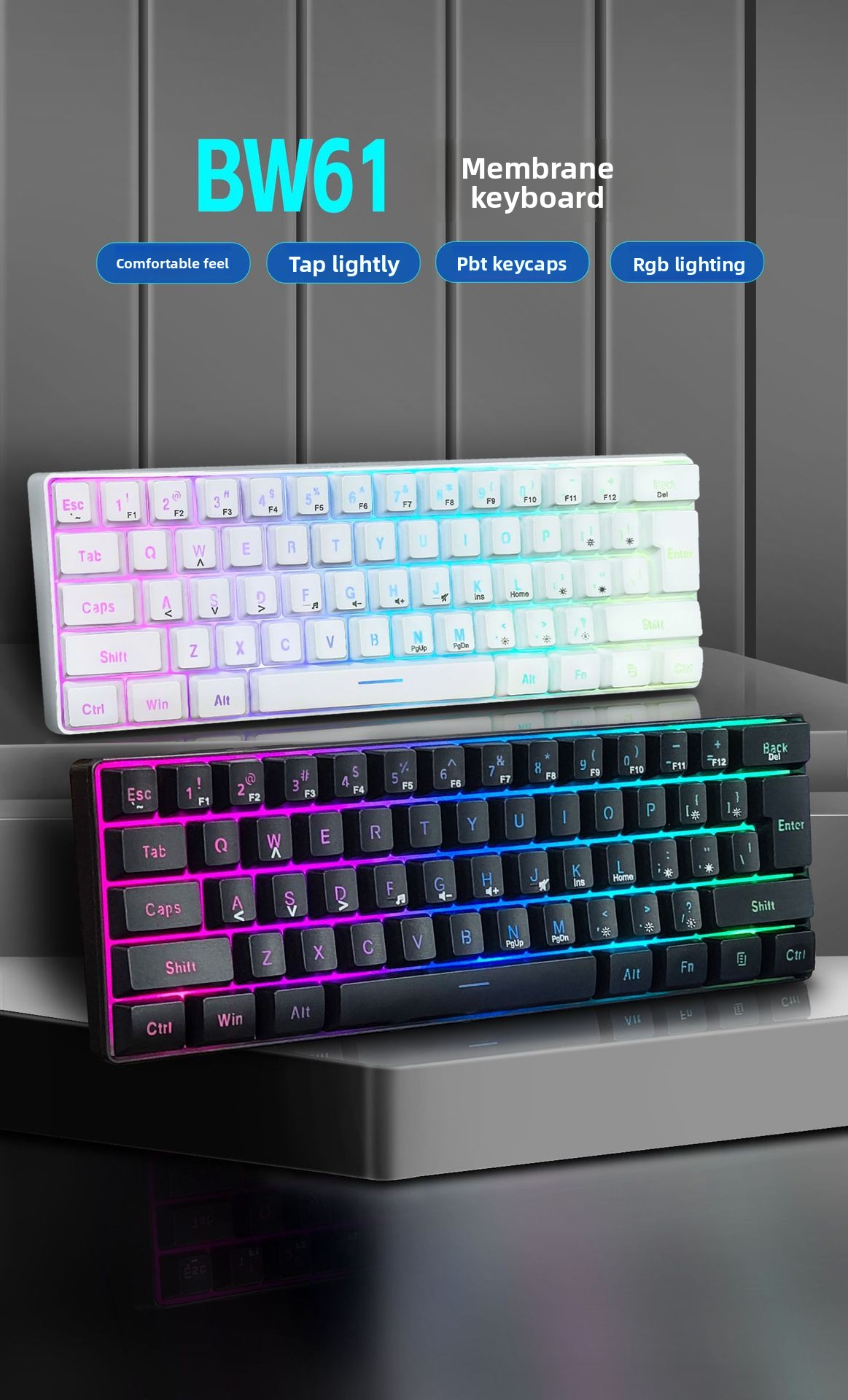 Teclado RGB Gamer 60% Keyboard - Gaming Keyboard Budget avaliação e preço