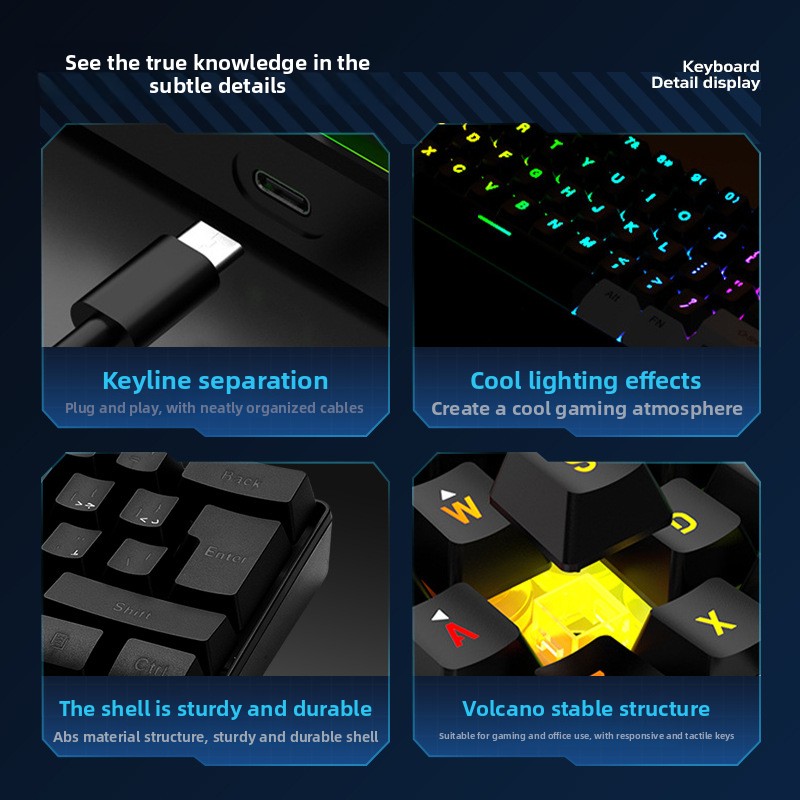 Teclado RGB Gamer 60% Keyboard - Gaming Keyboard Budget avaliação e preço