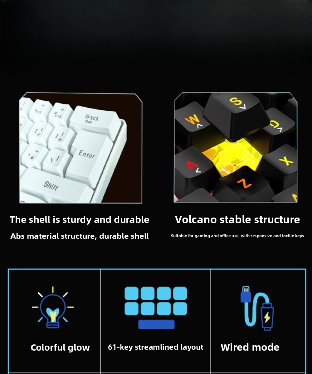 Teclado RGB Gamer 60% Keyboard - Gaming Keyboard Budget avaliação e preço