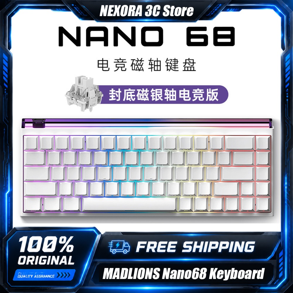 MADLIONS Nano68 Magnetic Switc - Gaming Keyboard Hall Effect Switches avaliação e preço
