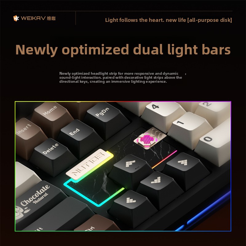 WEIKAV NUT108 Mechanical Keybo - Gaming Keyboard Mechanical Wireless avaliação e preço