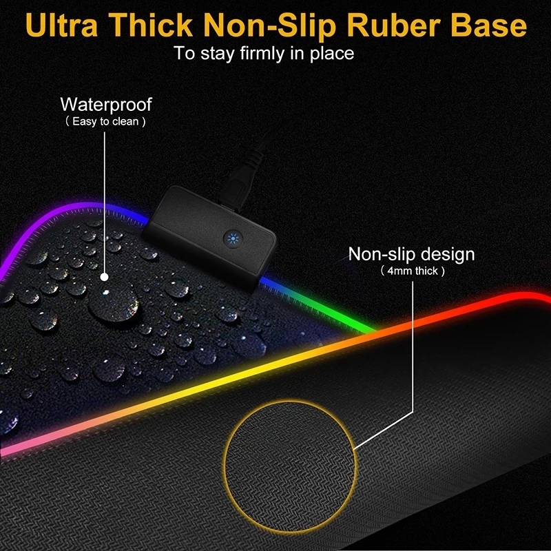 LED Light Mousepad RGB Keyboar - Gaming Keyboard No Rgb avaliação e preço