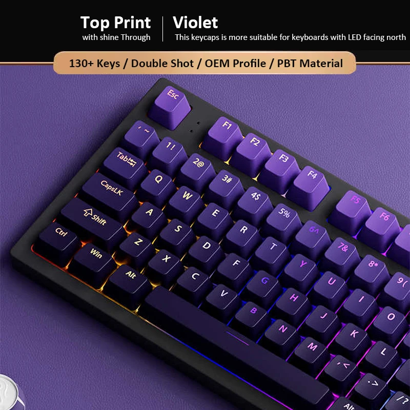 Custom Gradient Violet OEM Pro - Gaming Keyboard Top avaliação e preço