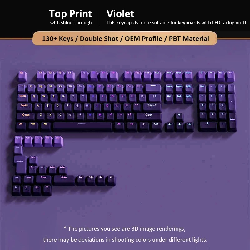 Custom Gradient Violet OEM Pro - Gaming Keyboard Top avaliação e preço