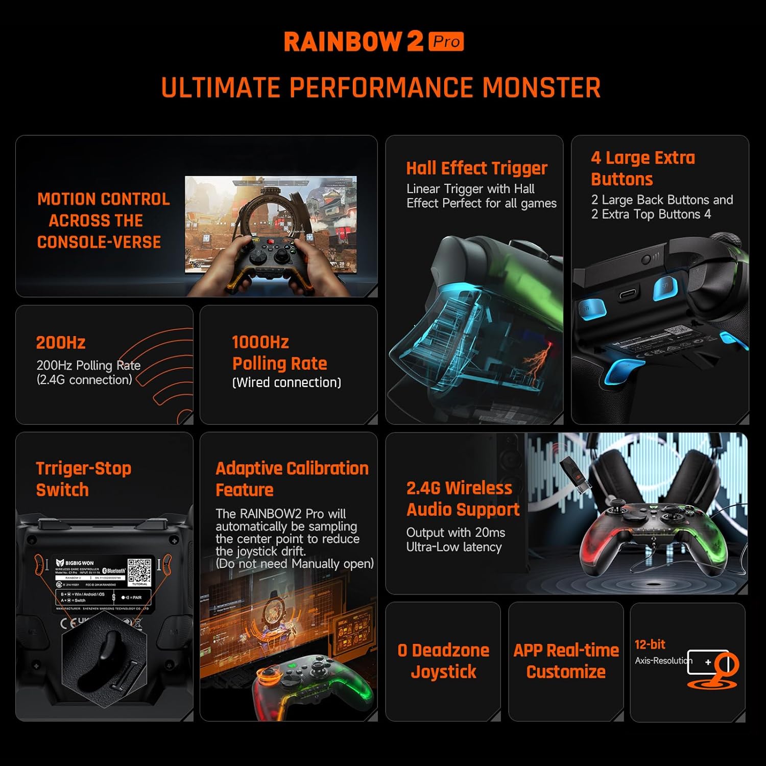BIGBIG WON Rainbow 2 Pro Wirel - Gaming Keyboard Hall Effect avaliação e preço