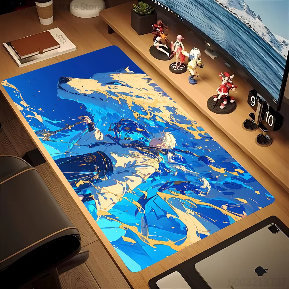 Blue Gold Marble Fluid Art Gam - Gaming Keyboard Blue avaliação e preço