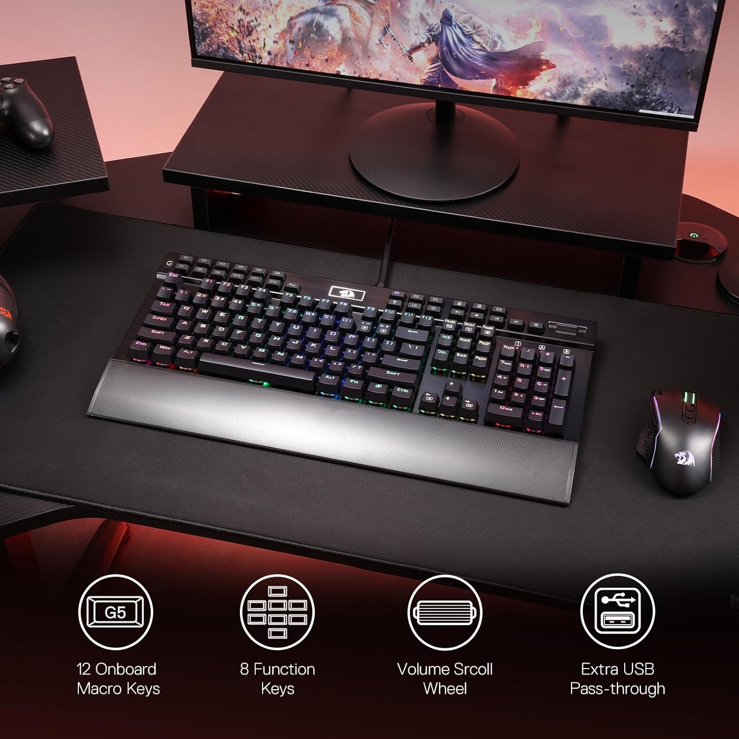 Redragon K550 RGB Gaming 104 K - Gaming Keyboard Budget avaliação e preço