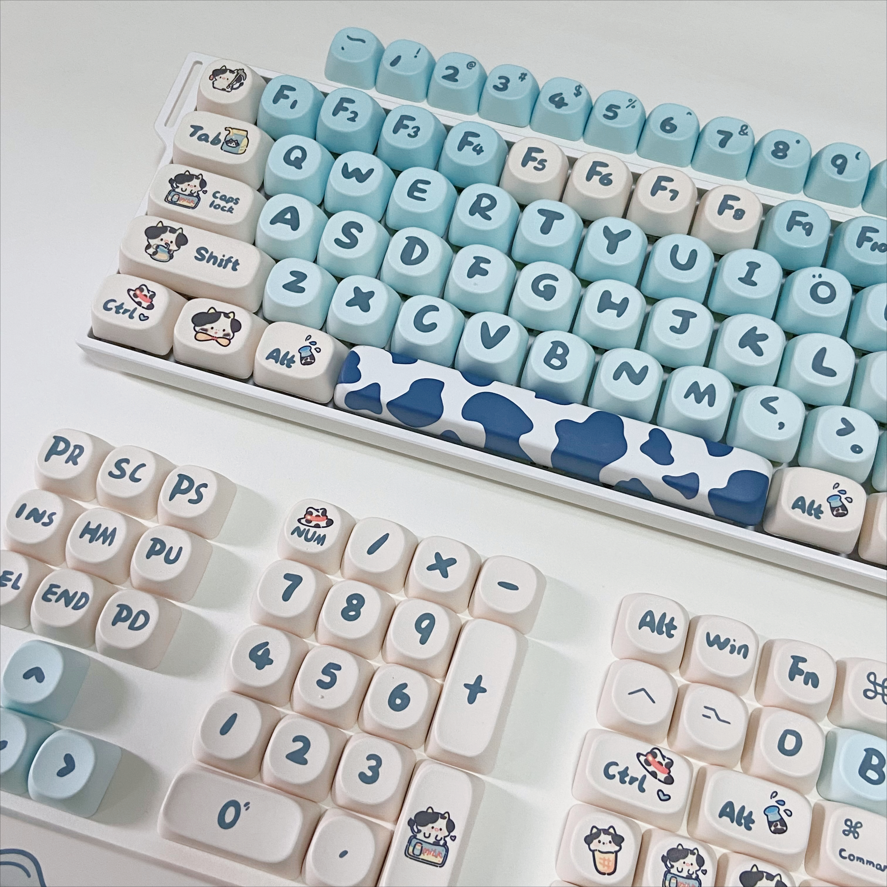 Blue Cow Keycaps for Mechanica - Gaming Keyboard Blue avaliação e preço