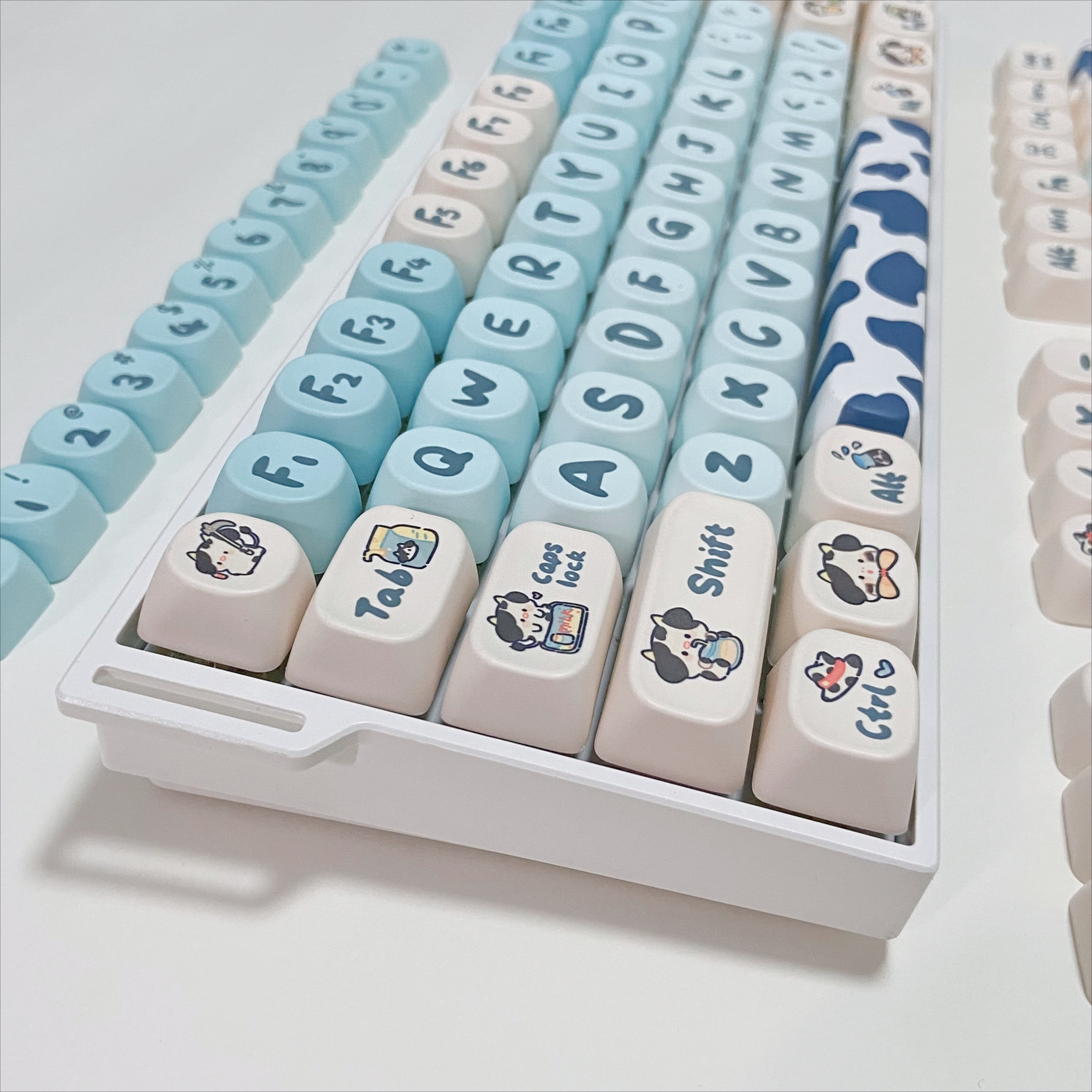 Blue Cow Keycaps for Mechanica - Gaming Keyboard Blue avaliação e preço