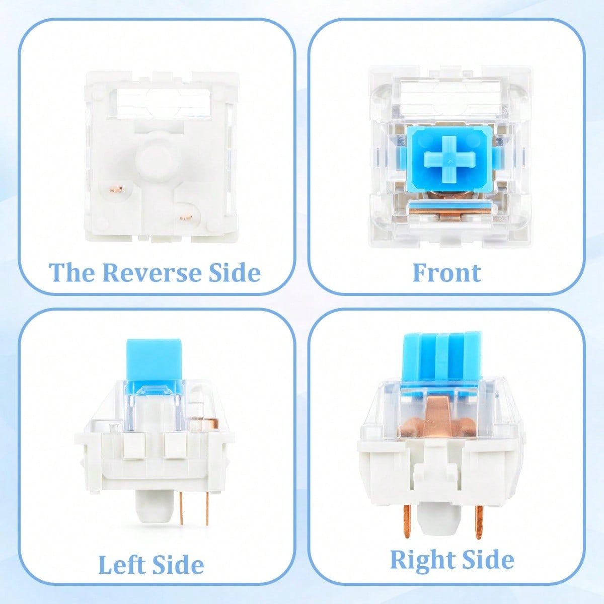 100 Practical Blue Switches, H - Gaming Keyboard Blue avaliação e preço