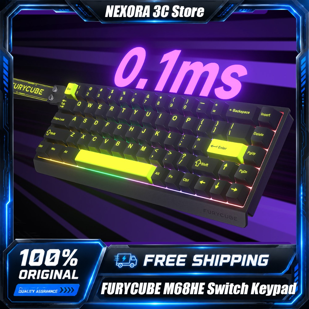 FURYCUBE M68HE Magnetic Switch - Gaming Keyboard Hall Effect Switches avaliação e preço